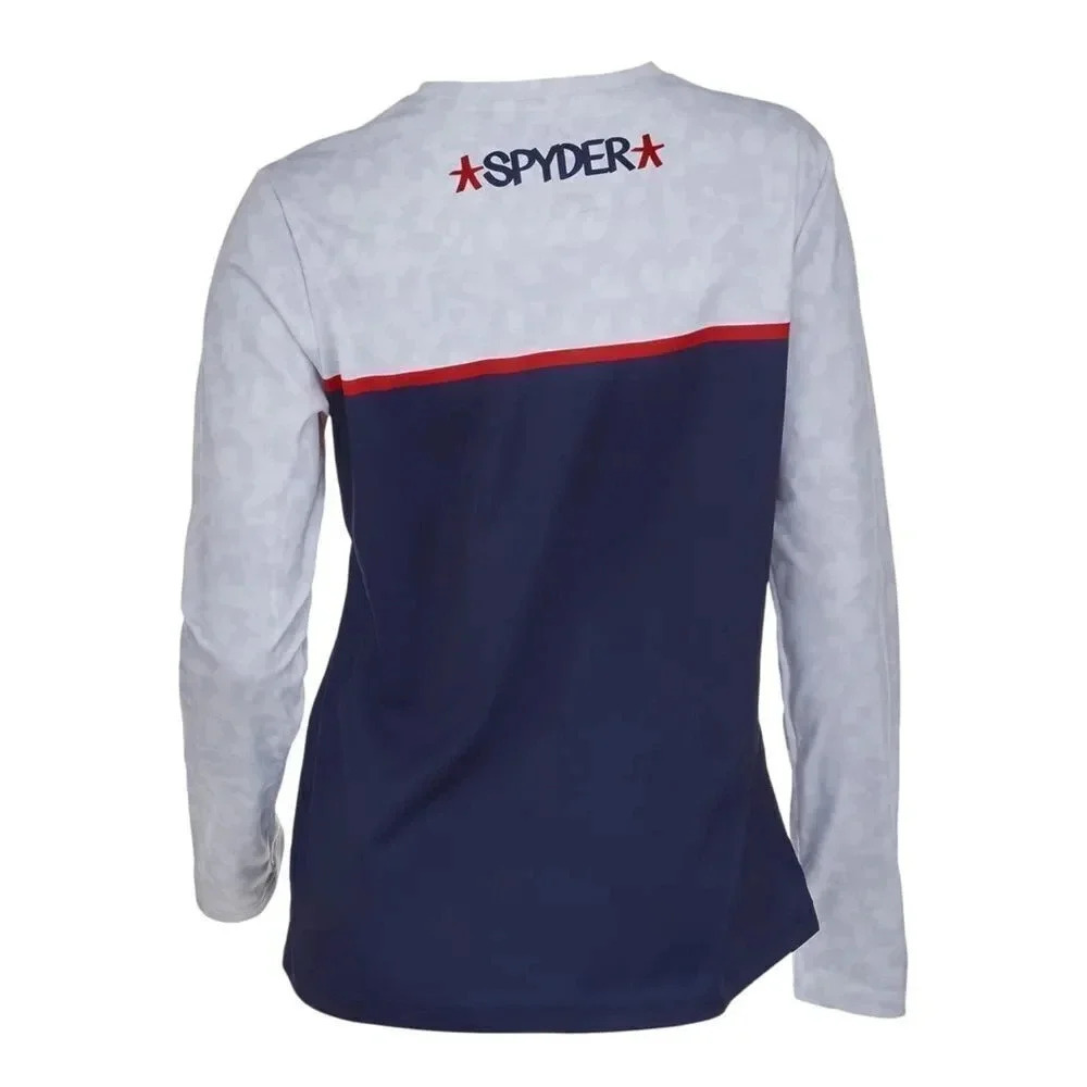 Spyder Women's Usa Snow Crew Graphic Top -XS White NWT - Picture 2 of 7